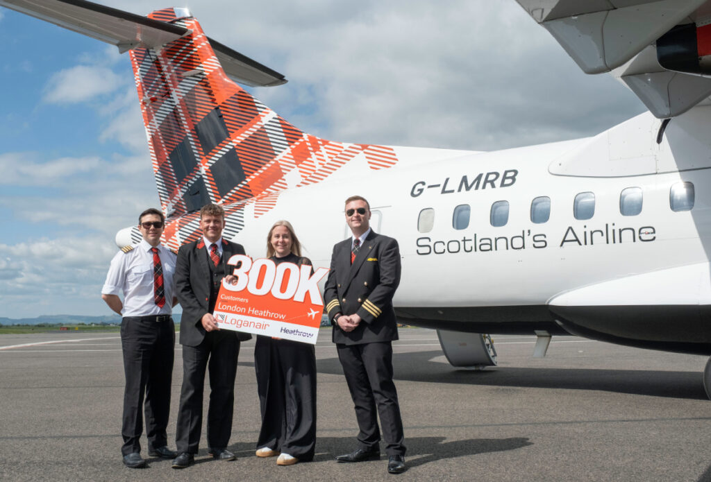 Loganair is celebrating a major milestone, having flown 300,000 passengers through Heathrow Airport