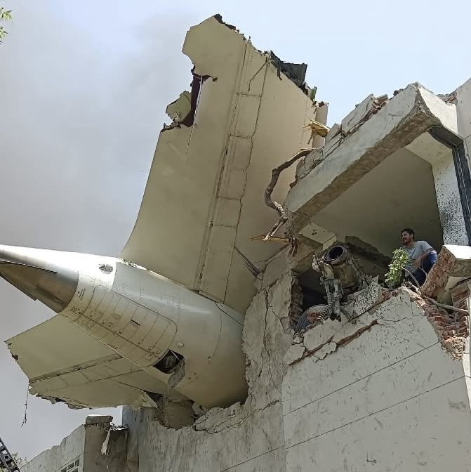 The tail of Air India flight AI171