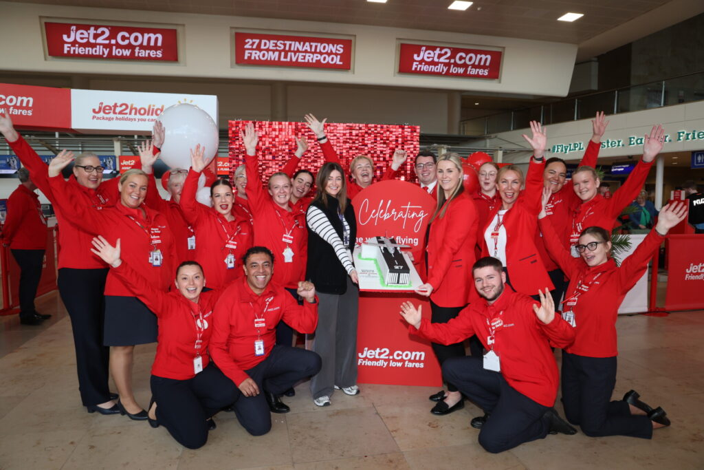 Jet2 celebrates a year of oeprating from Liverpool Airport