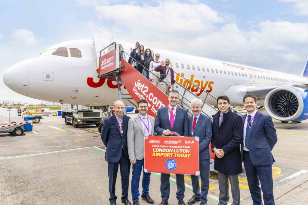 Flights get underway at Jet2's 13th UK base, London Luton