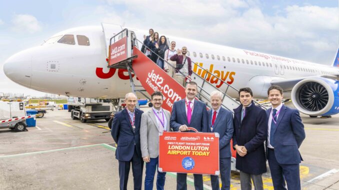 Flights get underway at Jet2's 13th UK base, London Luton