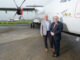 Loganair CEO Luke Farajallah with Rami Okasha, chief executive officer