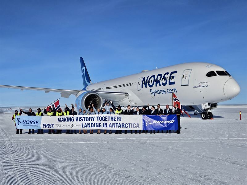 Norse Atlantic flies first 787 Dreamliner to Antarctic