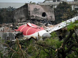The tail section of Air India Flight AI171