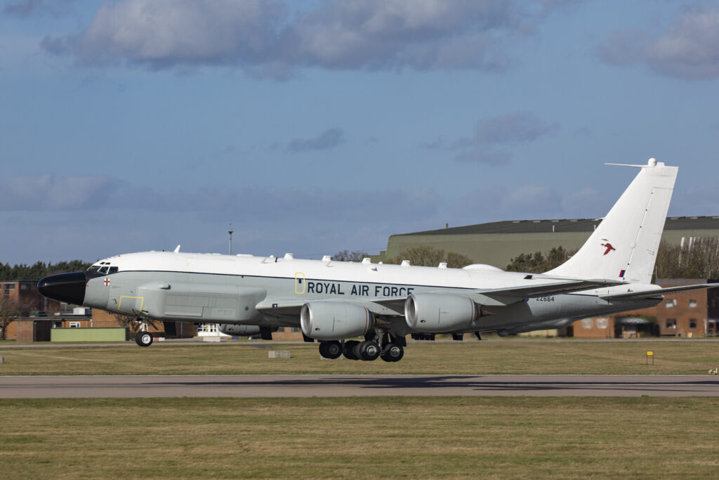An RC-135 Rivet Joint from RAF Waddington (OGL)
