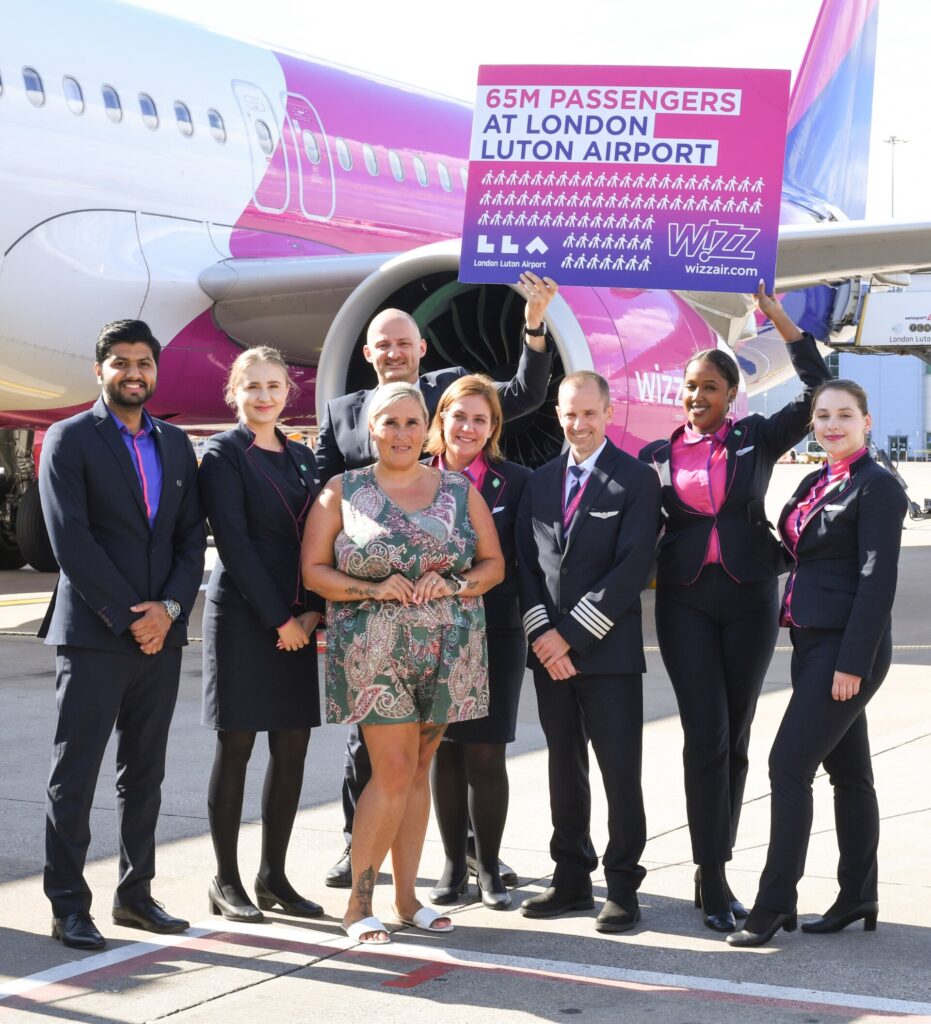 Wizz Air hits 65 million passenger mark at London Luton
