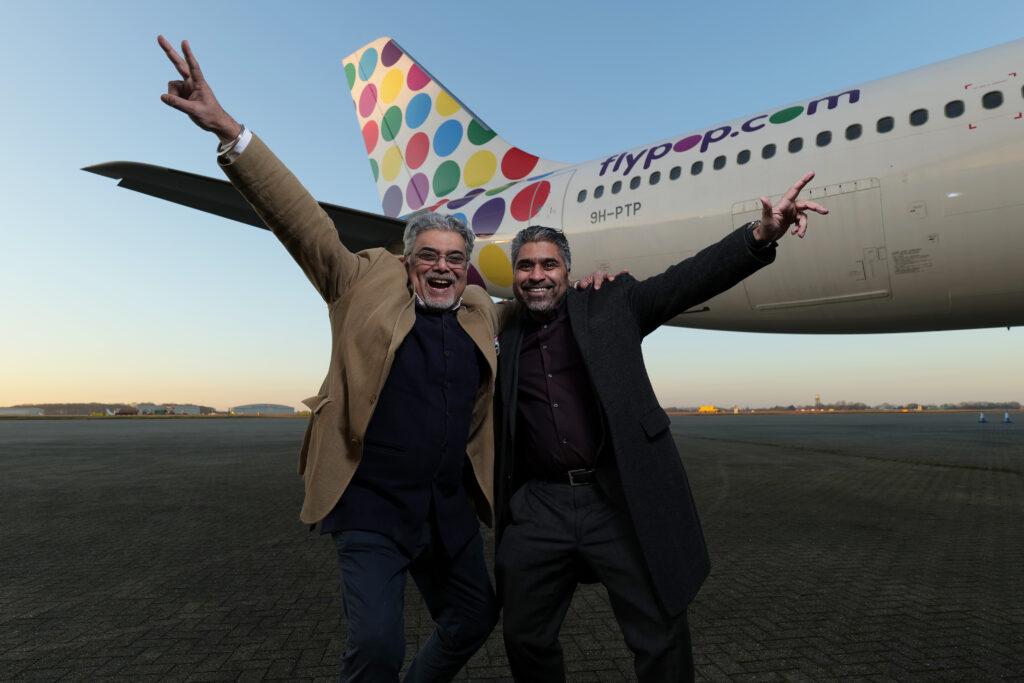 flypop CEO Nino Singh Judge welcomes it latest aircraft to the fleet