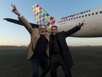 flypop CEO Nino Singh Judge welcomes it latest aircraft to the fleet