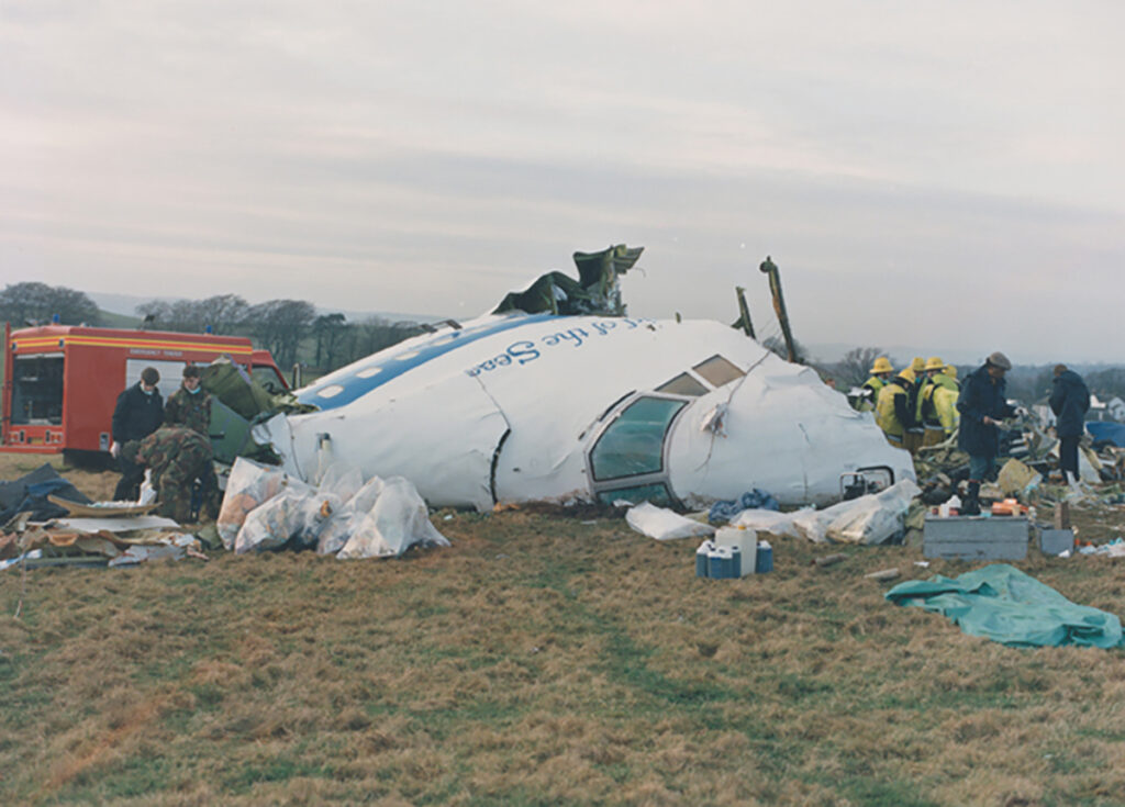The cockpit of Pan Am 103 on Tundergarth Hill, Lockerbie