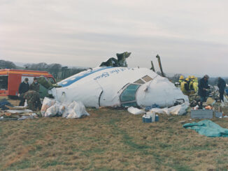 The cockpit of Pan Am 103 on Tundergarth Hill, Lockerbie
