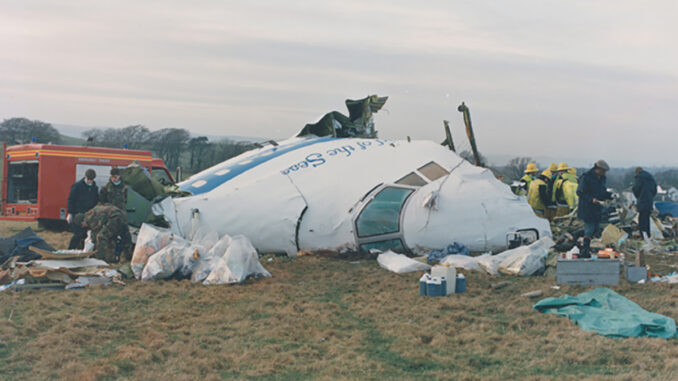 The cockpit of Pan Am 103 on Tundergarth Hill, Lockerbie